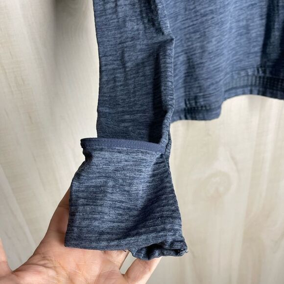 Nike dri fit running blue heather long sleeve pullover 1/4‎ zip, size large - Picture 11 of 13